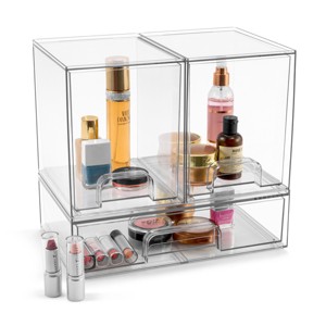 Sorbus Clear Acrylic Drawer Organizers - Makeup Case Pull-Out Drawers - 1 of 4