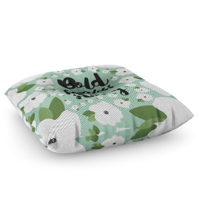 Allyson Johnson Bold Floral Min Square Floor Pillow - Deny Designs