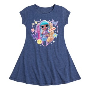 Girls' - LOL Surprise! - Candylicious, Butterflies, & Hearts Fit & Flair Cap Sleeve Dress - 1 of 3