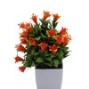 Unique Bargains Artificial Plants Lily Flower Bonsai Arrangement Plastic 3.74"x3.74"x10.63" 1 Pc - 4 of 4