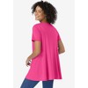Woman Within Women's Plus Size Rounded V-Neck Crochet Tunic - 3 of 4