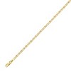 14k Tri-Color Gold Diamond-cut Pave Valentino Chain Necklace - 3 of 4