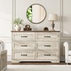 5-Drawer Wooden Dresser, 44" Tall Farmhouse Modern Storage Cabinet, Large Chest of Drawer Organizers, for Living Room, Bedroom, Entryway - 3 of 4