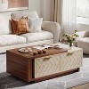 Hommoo Extendable Coffee Table with 2 Storage Drawers - image 3 of 4