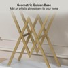 ELECWISH Console Table, White Modern Entryway Desk with Drawer, 39’’ Hallway Stand with Geometric Gold Base - 4 of 4