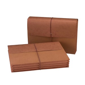 Smead Wallet, 3-1/2" Expansion, Flap and Cord Closure, Legal Size, Redrope, 10 per Box (71007) - 1 of 1