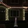 Northlight Lighted Spiral Outdoor Christmas Cone Tree with Star - 3' - Multi-Color Lights - 3 of 4