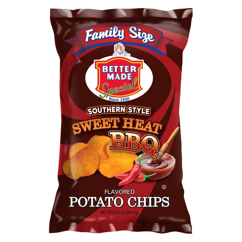 Better Made Special Southern Style Sweet Heat BBQ Flavored Potato Chips - 9.5oz, 1 of 5