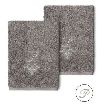 Set of 2 Monogrammed Towels  - Linum Home Textiles