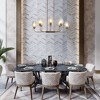 LNC Mirabellisation 8-Lights 42"Modern  Luxury Sputnik Crackled-Glass Chandelier, Gold - 4 of 4