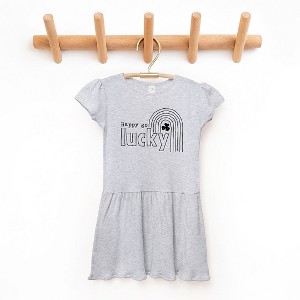 The Juniper Shop Happy Go Lucky Shamrock Toddler Graphic Dress - 1 of 3