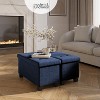StorageBud Storage Ottoman for Bedroom End of Bed, Velvet Storage Bench, Large Storage Ottoman Bench, Entryway Bench with Storage - 3 of 4