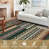 Rugs Washable Non-Slip - Vintage Geometric Area Rug ,Bedroom, Low Pile Stain Resistant Large Carpet, Boho Chic Home Decor - 4 of 4