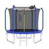 HFYee 8/10/12/14/10*16FT Backyard Trampoline Basketball Kit with Bonus Balls & Safety Enclosure for Ages 8+, Blue - 4 of 4