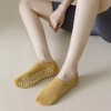 Anna-Kaci Women's 3-Pack Ballet Cut Grip Socks with Non-Slip Flower Sole Design for Pilates and Indoor Movement - 3 of 4