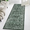 Boho Vintage Floral Printed Area Rug Machine Washable Ultra Thin Non Shedding Non Slip Foldable Stain Resistant Throw Rug - 4 of 4