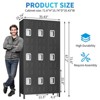 Metal Storage Cabinet with Doors and Shelves, 71” Lockable Garage Cabinet, Black Steel Utility Cabinet for Office, Clothes - 3 of 4