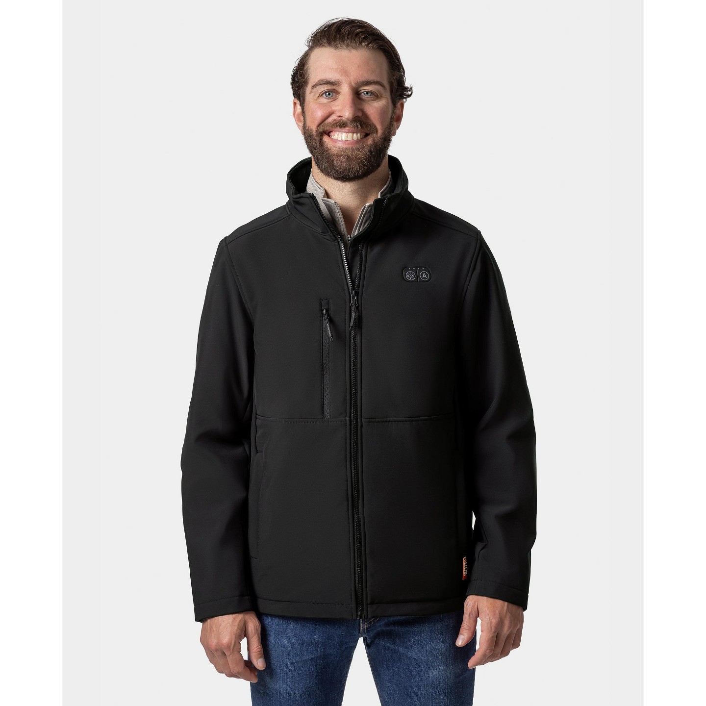 Мужская куртка Ororo 6-Zone Dual-Control Heated Softshell Jacket with Battery (Black), цвет: Чёрный — фото 1