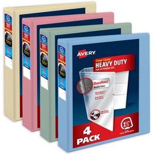 Avery Heavy-Duty View 3 Ring Binders, 1.5 Inch One Touch Slant Rings, 375-Sheet Capacity, DuraHinge, 2.1 Inch Wide Spine, Customizable Clear Cover and - 1 of 4