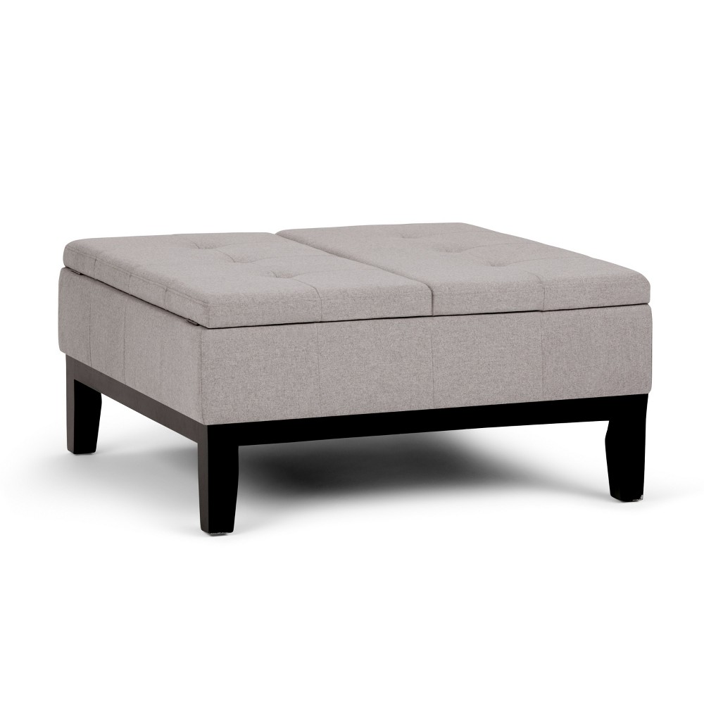 Photos - Pouffe / Bench Lancaster Square Coffee Table Storage Ottoman Cloud Gray - WyndenHall Clou