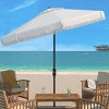 Milan Fringe 11Ft Round Crank Umbrella - PAT8108 - Safavieh - 2 of 4