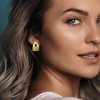 EVERLY JEWELRY | Silver Puffed Semi-Hoop Earrings– Multiple Metal Color Options - 4 of 4