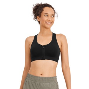 Jockey Women's Seamfree Mid Impact Zip Front Sports Bra - 1 of 4