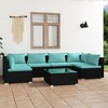 vidaXL Garden Lounge Set Black, Water Blue - 2 of 4