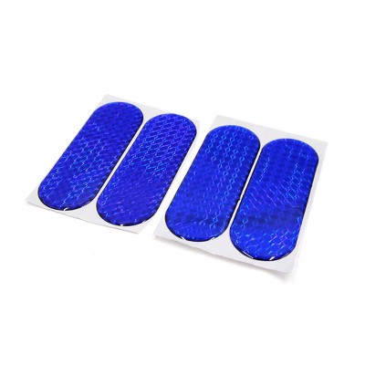 Unique Bargains Car Safety Warning Self Adhesive Reflector Tape Sticker Blue 4 Pcs