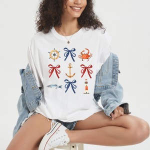 Simply Sage Market Coquette Nautical Collage Garment Dyed Tee - 1 of 4
