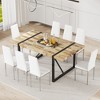 Sapphtopaz Modern Dining Chairs Set with Diamond Quilted High-Back PU Leather Dining Chair with Metal Legs Kitchen Chair for Dining Room - 4 of 4
