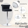 2 Pack Adjustable Height Swivel Bar Stool with Velvet Upholstery and Footrest Featuring Tufted Button Design - 4 of 4