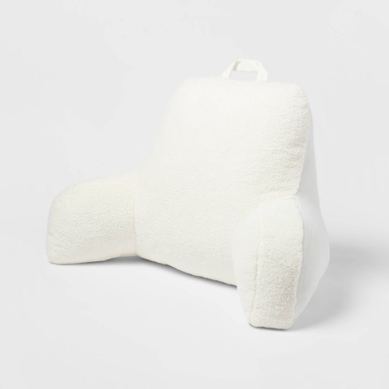 Faux Shearling Bed Rest Pillow - Room Essentials™, 4 of 11