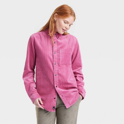 Houston White Adult Corduroy Long Sleeve Button-Down Shirt