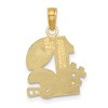Black Bow Jewelry 14k Yellow Gold #1 Football Pendant & Helmet Pendant - 3 of 4