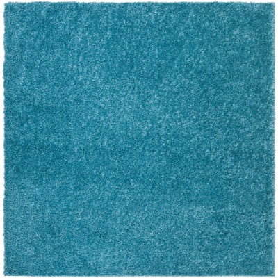 August Shag Aug900 Power Loomed Area Rug Turquoise 6 7x6 7   GUEST 22ead048 0321 46fc B9f8 3b45a69be36b