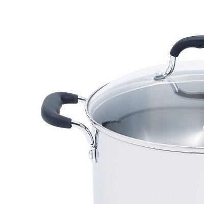T-fal 12 Quart Stainless Steel Stock Pot with Glass Lid