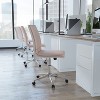 Emma and Oliver Modern Faux Leather Upholstered Mid-Back Home Office Chair with 5 Star Base and Pneumatic Seat Height Adjustment - 4 of 4