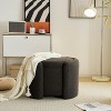 Racxily Cozy Boucle Storage Ottoman: Stylish Comfort with Hidden Storage, Grey - 2 of 4