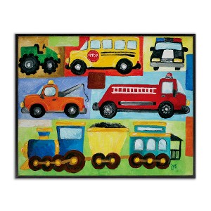 Stupell Industries Whimsical Transportation Collage, 14" x 11" - 1 of 4