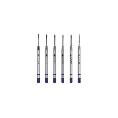 Monteverde Ballpoint Pen Refill Fine Point Blue Ink 6 Pack (P423BB)
