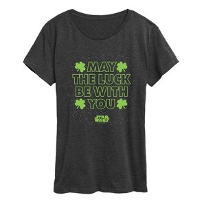 Women's - Star Wars - St. Patricks Day May Luck Be With You Short Sleeve Graphic T-Shirt - 1 of 4