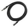 SatelliteSale Auxiliary 3.5mm Audio Jack Male to Female Digital Stereo Aux Extension Cable Universal Wire Black/White Nylon Cord - 2 of 4