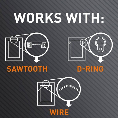 3M Claw Silver Drywall Picture Hanger with Spot Marker, 65lb Capacity