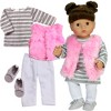 Sophia’s 4 Piece Winter Outfit with Shoes Set for 15'' Dolls, Pink/Gray - 2 of 3