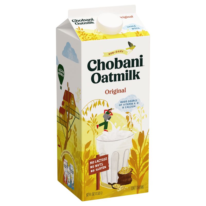 Chobani Plain Plant-Based Oatmilk - 52 fl oz, 3 of 15
