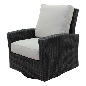 Courtyard Casual Cheshire Swivel Glider Swivel has Deeper Seat 26" Swivel Does Not Recline   Solution Dyed Acrylic with EverBloc DWR Treatment - 1 of 4