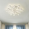Modern Abstract LED Ceiling Light , White Flush Mount Fixture with Organic Branch Design for Living Room - 4 of 4
