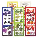 Visualz Fruits and Vegetables by Color Poster, 8-1/2 x 24 Inch, Set of 5
