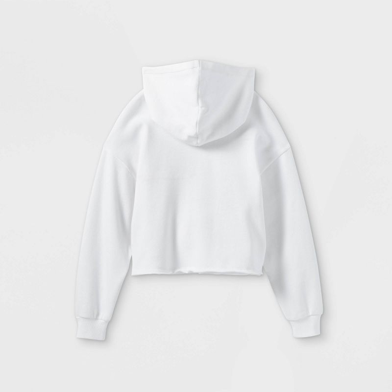 Girls' Boxy Cropped Zip-Up Hoodie Sweatshirt - art class™, 2 of 4